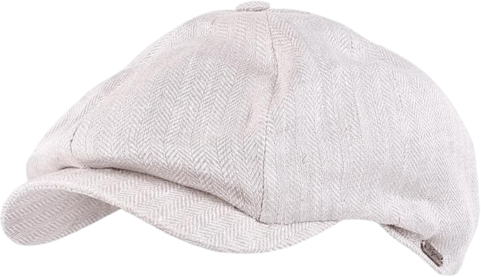 Linen Hopsack Newsboy Cap