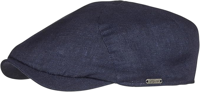 Wigens Men's Hopsack Linen Slim Newsboy Cap