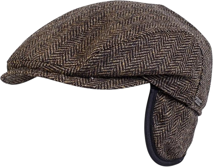 Wigens Herringbone Wool Ivy Cap with Earflaps