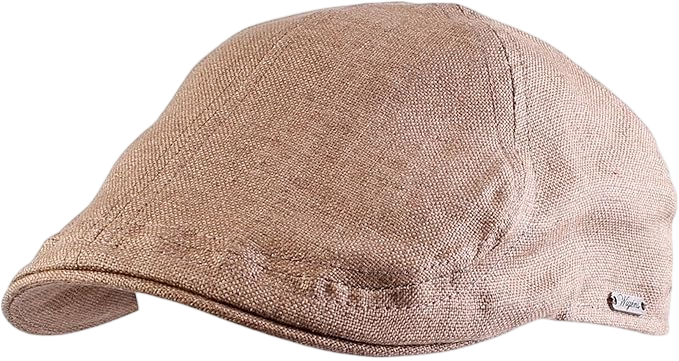 Men's Linen Pub Cap with Curved Peak by Wigens